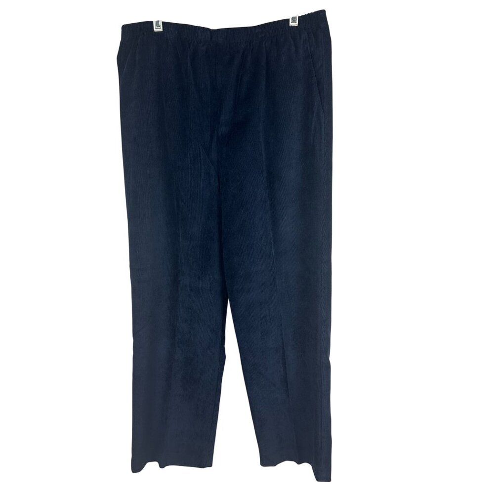 Alfred Dunner Size 14 Classics Proportioned Short Navy Pants Classic Fit